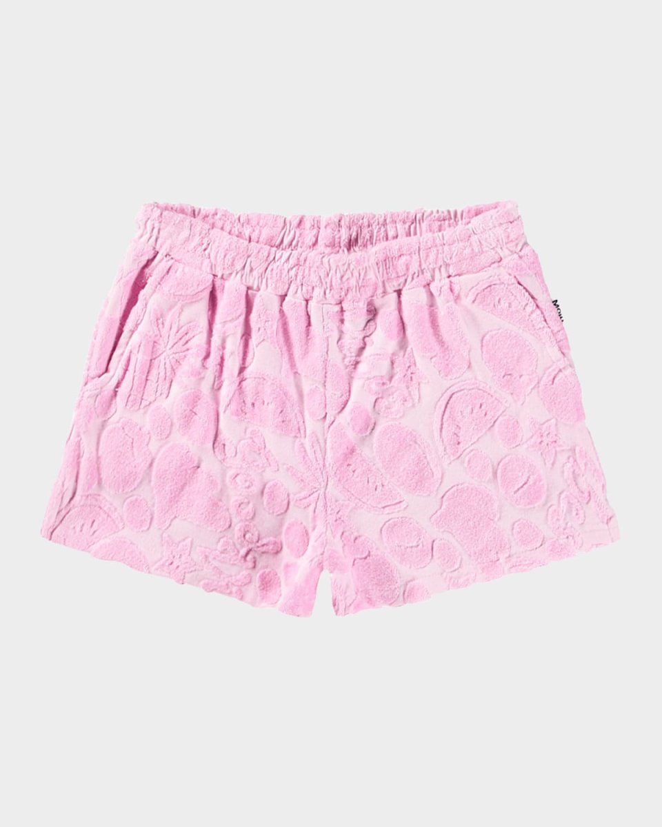 Girl's Angel Textured Woven Shorts, Size 3-7